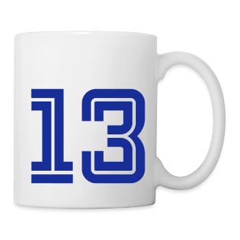 College Numbers, Nummern, Sports Numbers, 13 - Mug blanc - blanc - Droite