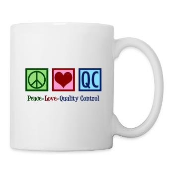 Peace Love Quality Control - Mug - white - Right