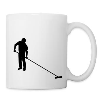 salt worker drawing of saunier salt marsh worker - Mug - white - Right