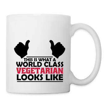 world class vegetarian - Mug - white - Right