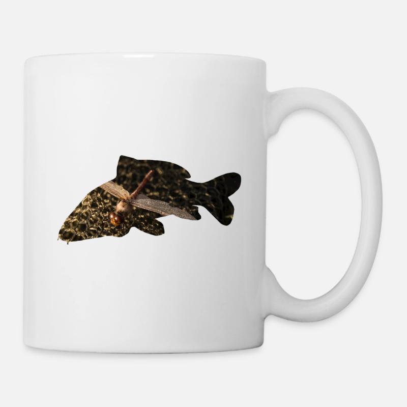 Karpfen - Libelle - Tasse - Weiß