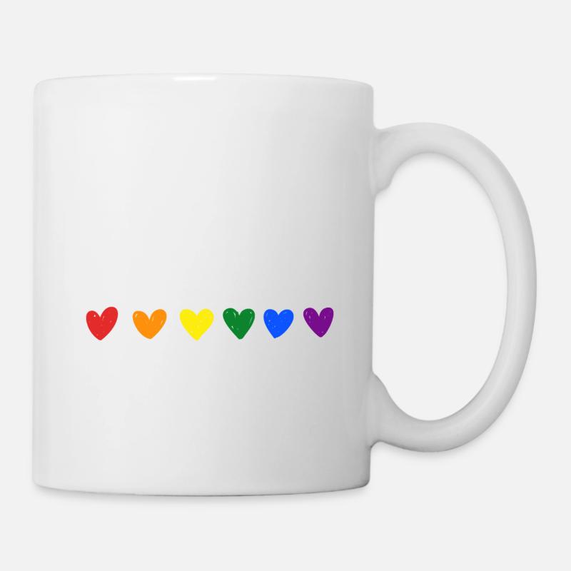 Herzen - Tasse - Weiß