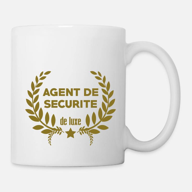 Agent de Sécurité / Surveillance / Vigile / Chien - Mug blanc - blanc