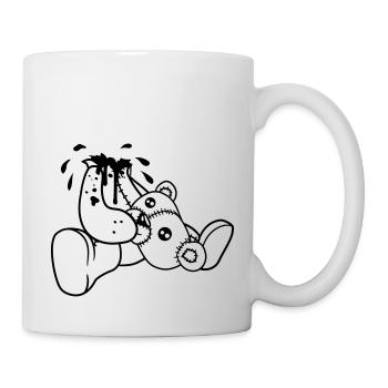 eisbär spritzer blut ekelig tropfen kopf abgerisse - Tasse - Weiß - Rechts