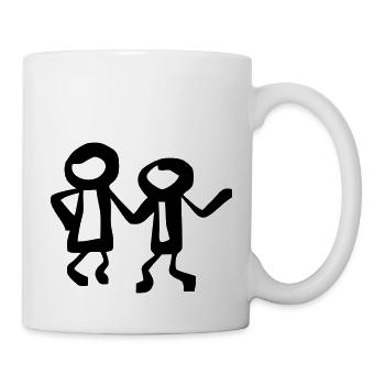 Hand in Hand - Tasse - Weiß - Rechts
