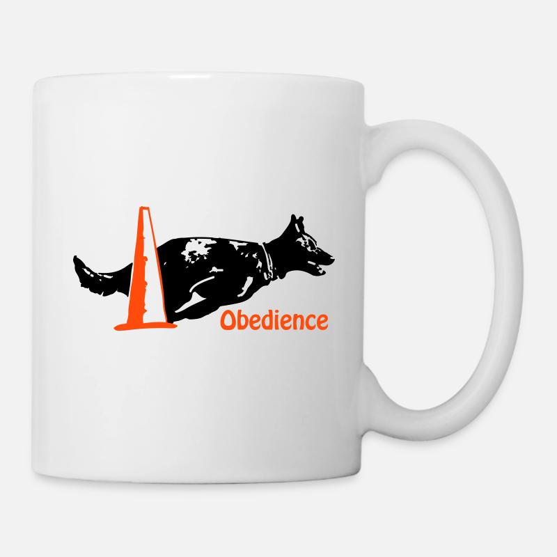 Obedience Kelpie Pylo avec écriture - Mug blanc - blanc