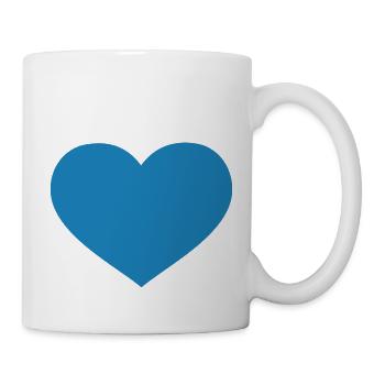 Coeur // Bleu // Amour // Marry // Mariage - Mug blanc - blanc - Droite