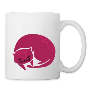 sweet sleeping cat - Mug - white - Right