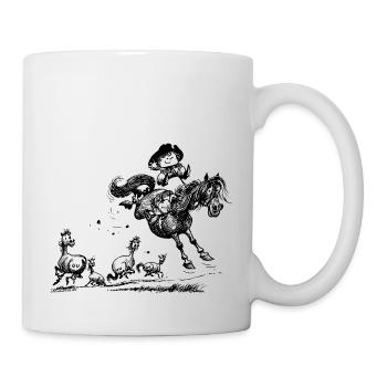 Thelwell Cowboy Westernrodeo - Tasse - Weiß - Rechts