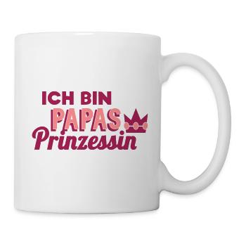 Papas Prinzessin (Schriftzug) - Tasse - Weiß - Rechts