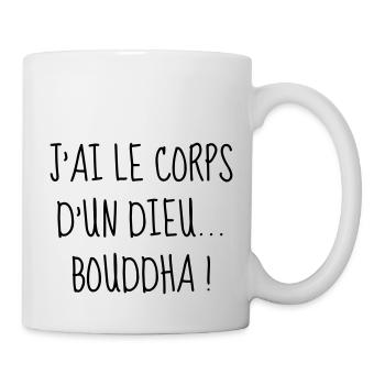 Bouddha - Gros - Grosse - Citation - Humour - Fun - Mug blanc - blanc - Droite