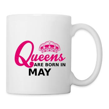 queens are born in may - Tasse - Weiß - Rechts