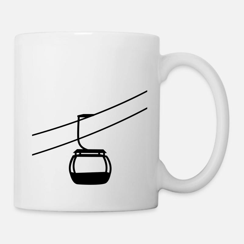 eine einzelne gondelbahn seilbahn gondel winter ur - Tasse - Weiß