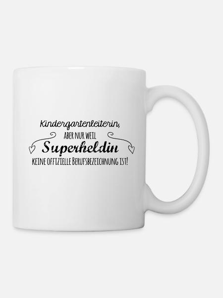 Kaffeetasse: Kindergartenleiterin - Tasse - Weiß