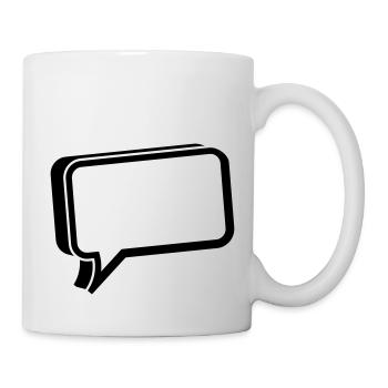 sprechblase 3d - Tasse - Weiß - Rechts