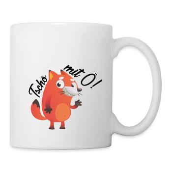 Tschö mit Ö! Auf Wiedersehen - Tasse - Weiß - Rechts