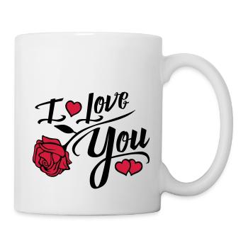 i love you rose - Tasse - Weiß - Rechts