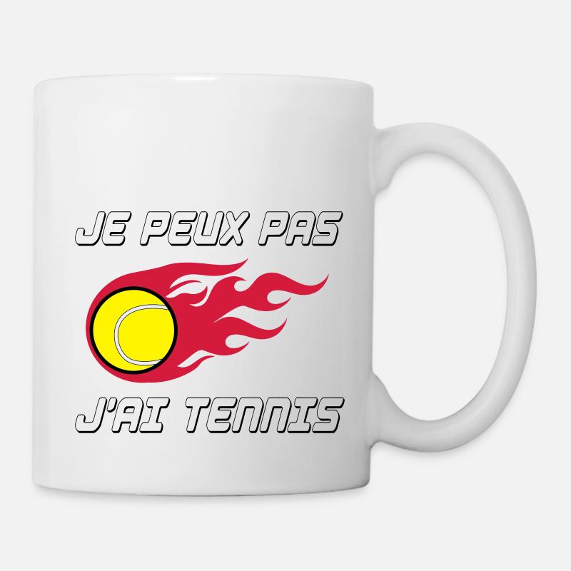 Tennis / Sport / Federer / Nadal / Balle / Jeu - Mug blanc - blanc