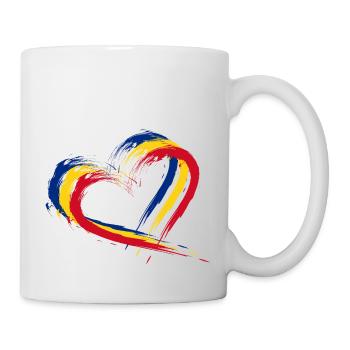 Drapeau, de, Romania., Roumanie, couleurs - Mug blanc - blanc - Droite