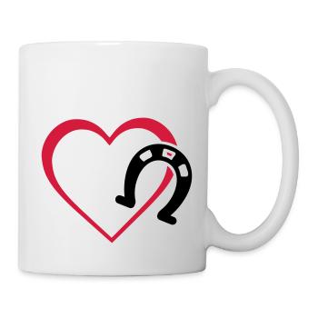 Symbole - Hufe Herz - Tasse - Weiß - Rechts