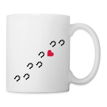 Symbole - Hufe Herz - Tasse - Weiß - Rechts