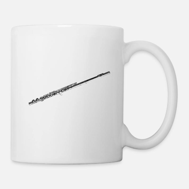 Flûte transversale - Mug blanc - blanc