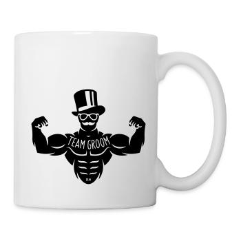Team Groom (Stag Night / Bachelor Party / Tattoo) - Mug - white - Right