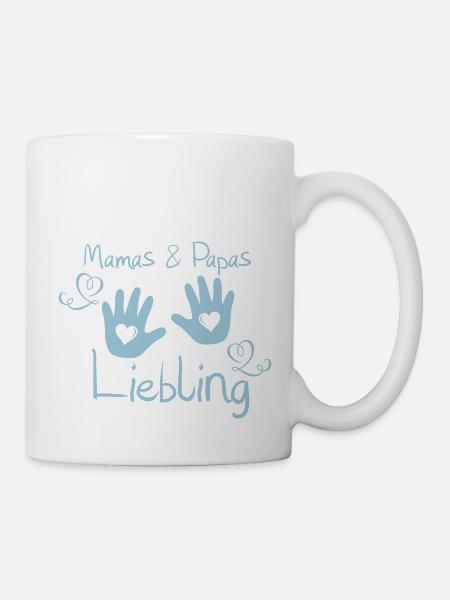 mamas_und_papas_liebling - Tasse - Weiß