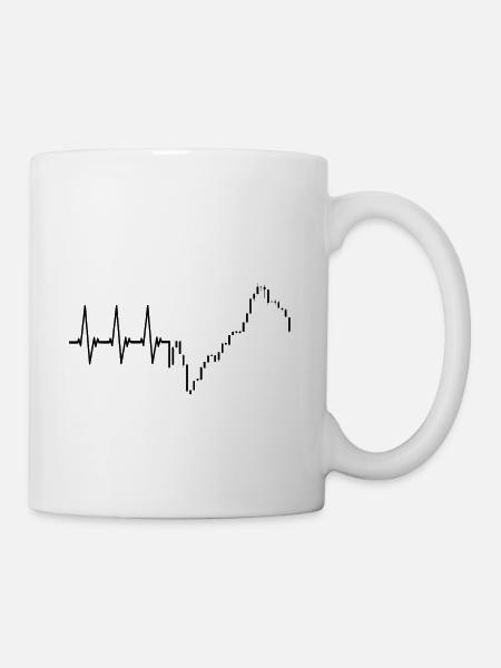 Trader rythme cardiaque - Mug blanc - blanc