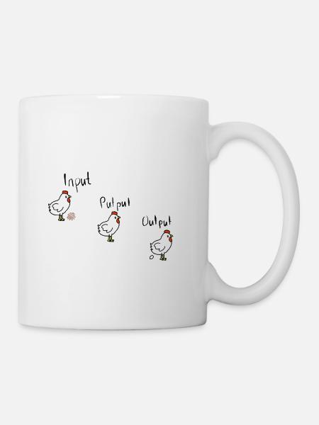 Input Putput Output - Tasse - Weiß