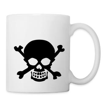 Kopf des Todes Gefahr icone - Tasse - Weiß - Rechts