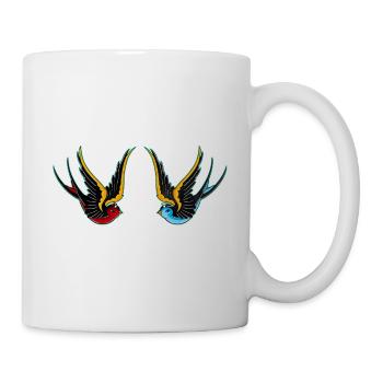 Hirondelles - Mug blanc - blanc - Droite
