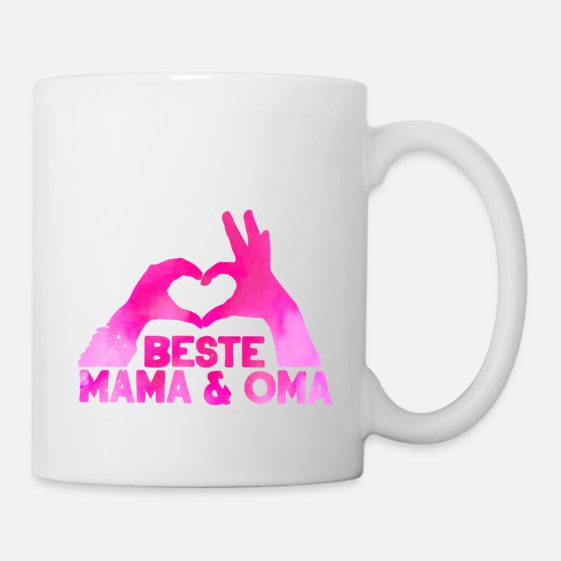 Beste Mama und Oma - Tasse - Weiß