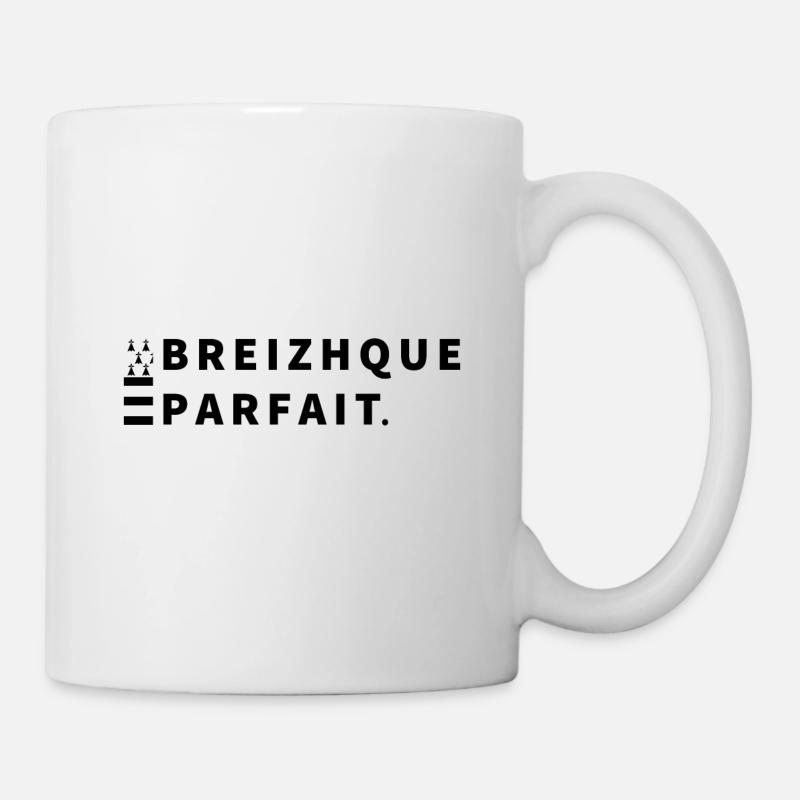 Bretonisch und Breizhque perfekt - Tasse - Weiß