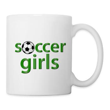 filles de football - Mug blanc - blanc - Droite