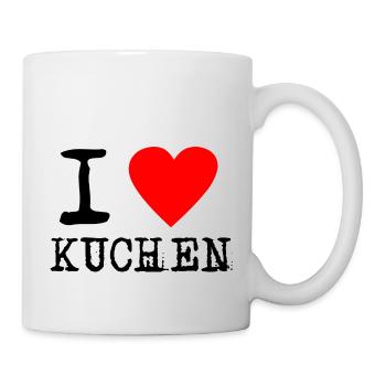 ich liebe Kuchen - Tasse - Weiß - Rechts