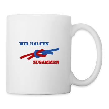 Wir halten zusammen, Knoten - Tasse - Weiß - Rechts