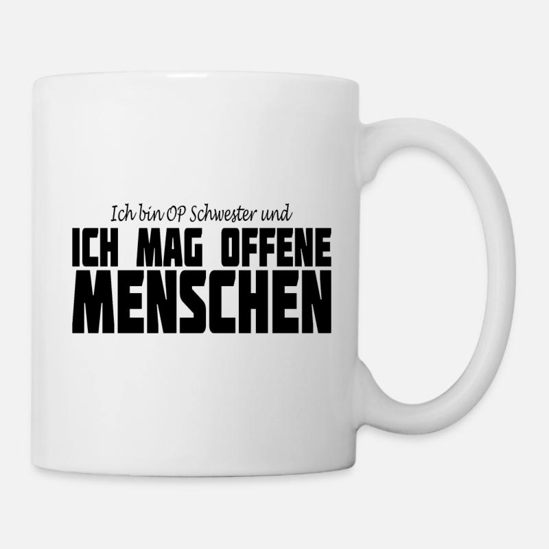 OP Schwester Operation Krankenschwester - Tasse - Weiß