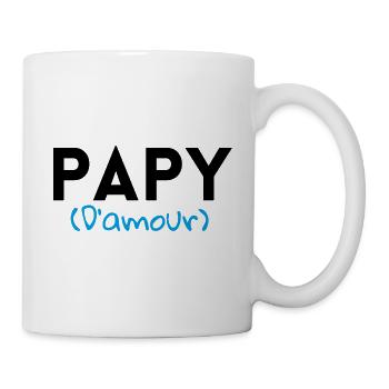 Papy d'amour. Cadeau pour papy - Mug blanc - blanc - Droite