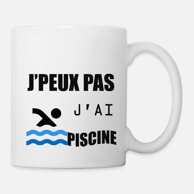 Humour piscine - Mug blanc - blanc