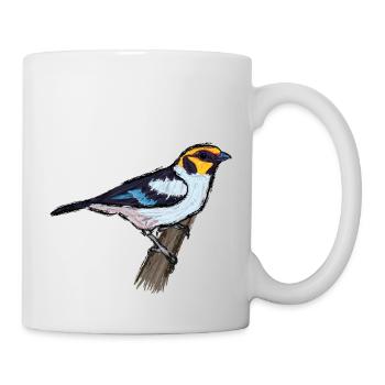 Red forehead tanger / Flame-Faced Tanager Design I - Mug - white - Right