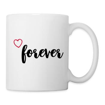 herz forever - Tasse - Weiß - Rechts