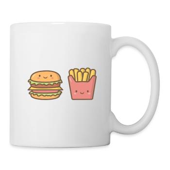 Cute Burger and Fries, Perfect Together - Mug - white - Right