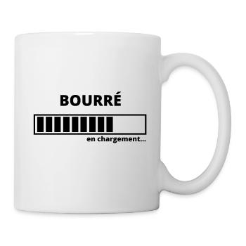 Bourré en chargement. cadeau humour alcool - Mug blanc - blanc - Droite