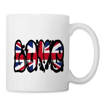 Love Great Britain - UK - Graffiti - Tasse - Weiß - Rechts