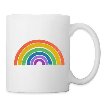 Regenbogen - Tasse - Weiß - Rechts