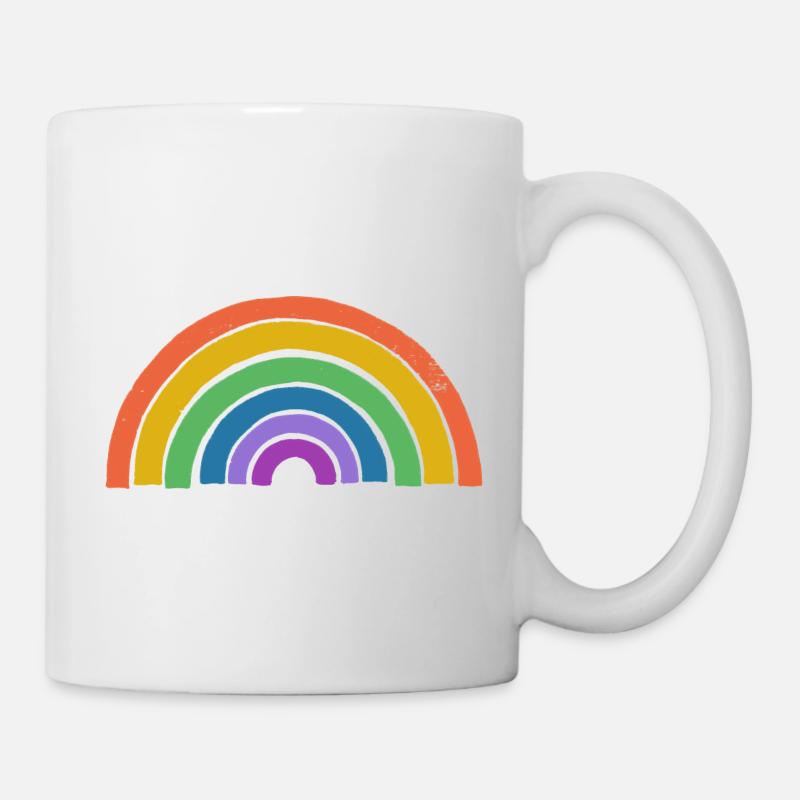 Regenbogen - Tasse - Weiß