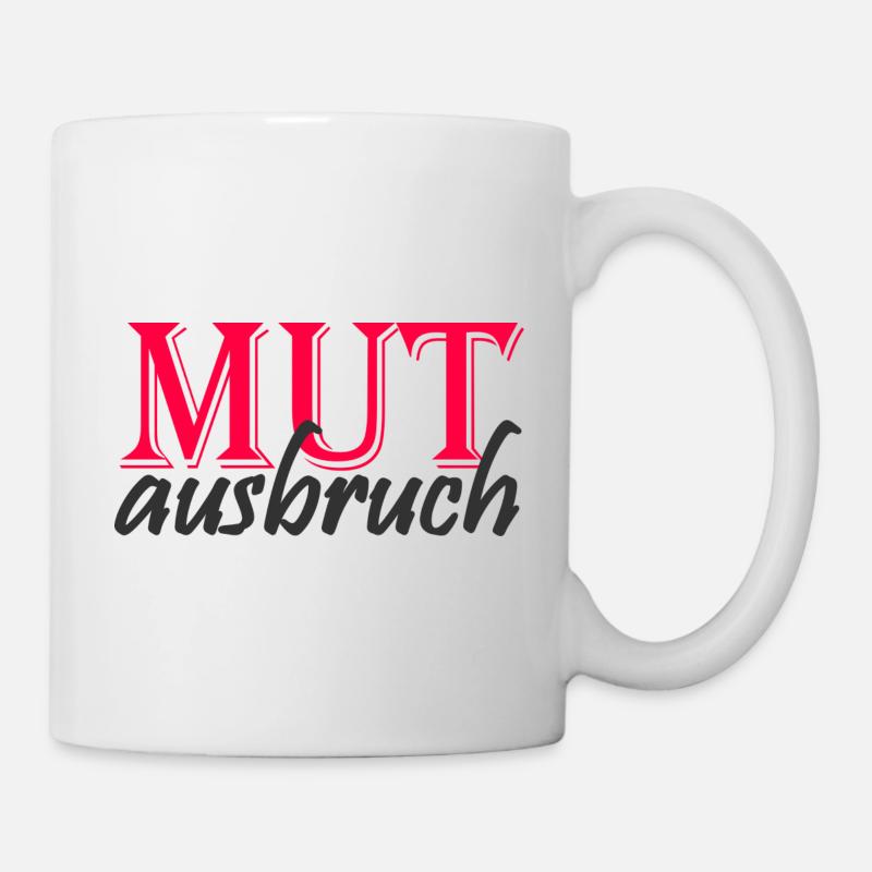 Éclat de courage; Courage; amusement; Calembour; heureux; Heureux - Mug blanc - blanc