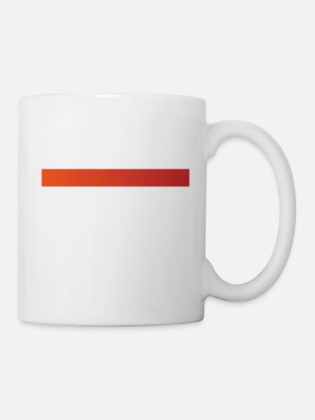 Orange Verlauf Balken Streifen - Tasse - Weiß