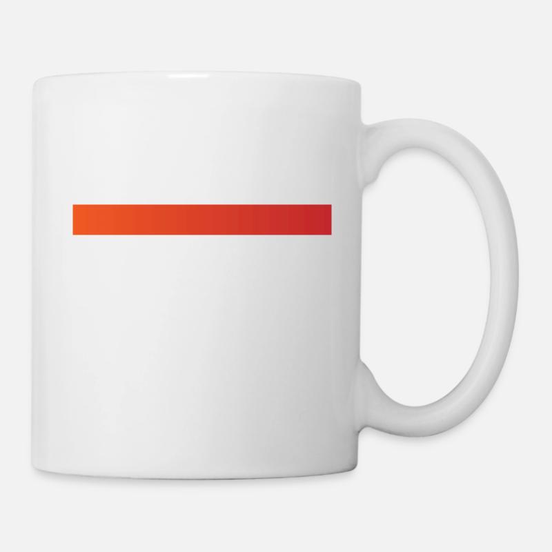 Orange Verlauf Balken Streifen - Tasse - Weiß